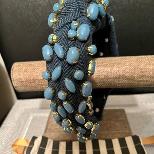 LELE SADOUGHI NWT AUTHENTIC MIDNIGHT PEBBLE CABOCHON KNOTTED HEADBAND
